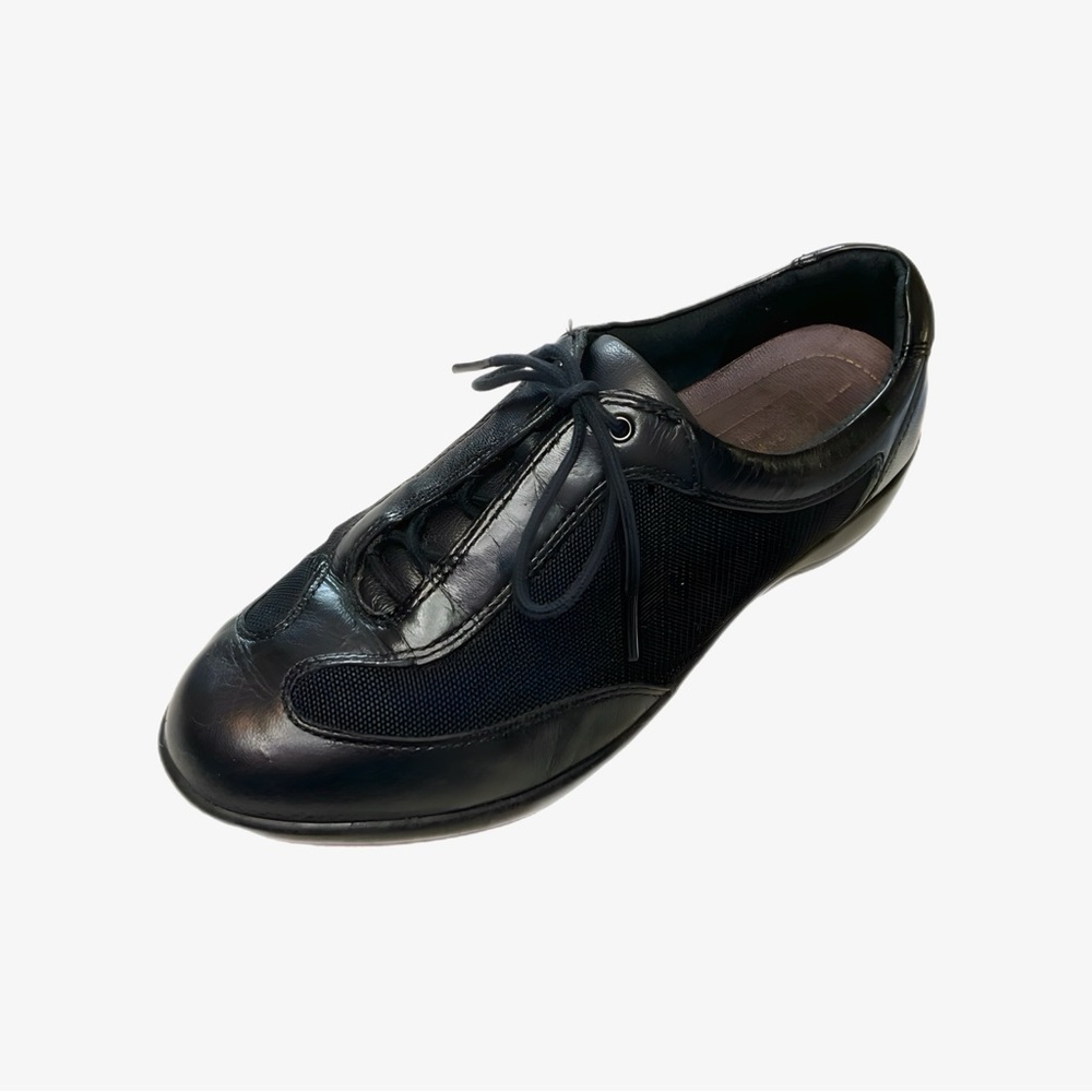 CLARKS Everyday Comfort 8 WIDE Low Profile Black Leather Casual Oxford Lace up